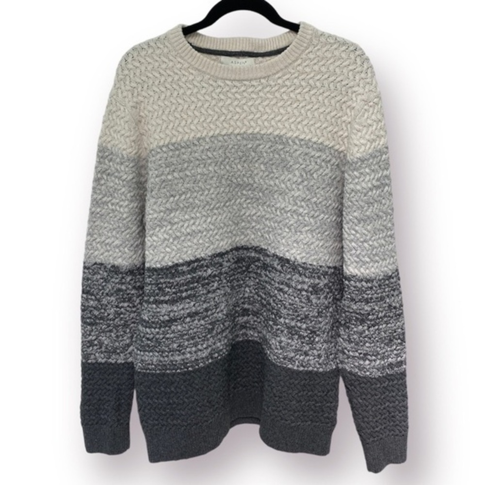 ASPEN Cotton Blend Basketweave Knit Sweater Size XL